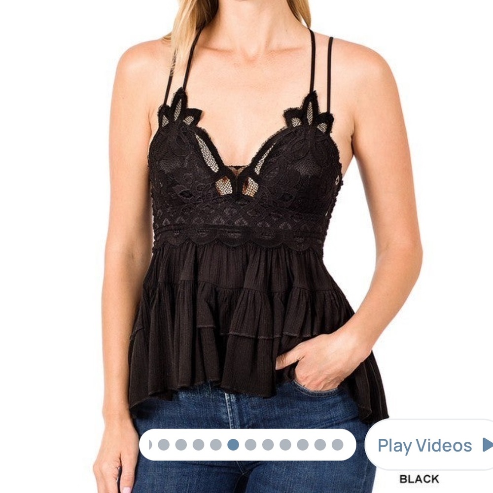 BLACK lace top